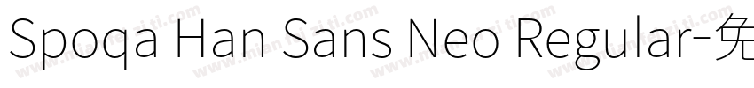 Spoqa Han Sans Neo Regular字体转换